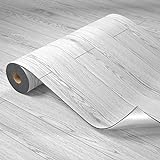 Oxdigi Peel and Stick Vinyl Flooring Roll 23'x 393'/64 Sq.Ft, Thicken Self Adhesive Vinyl Floor Tiles Wood Plank Flooring Waterproof Wear-resistant for any Room, Easy DIY Floor Coverings, White-Washed