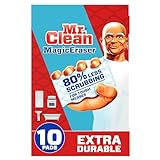 Mr. Clean Magic Eraser, Extra Durable, Shoe, Bathroom, Shower, and Car Window and Windshield Cleaner, Cleaning Pads with Durafoam, 10 Count