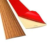 Floor Transition Strip Self Adhesive Laminate Floor Strip Threshold Seam Cover Strip Vinyl Door Floor Trim Elegant Wood Grain Design 2' Wide (6.6FT Brown Wood Grain)