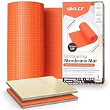 Vivlly1/8” Uncoupling Membrane for Tile, Stone, Concrete, Shower Walls, Bathroom Flooring, Waterproof Floor Underlayment Mat, Anti-Fracture Crack Isolation Measures 3.3 ft x 98.5ft and covers 323sq ft