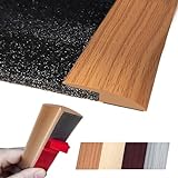 Floor Transition Strip Self Adhesive Carpet Wood Tile Vinyl Flooring Laminate Transition Cover Edge Trim Gap Doorway Threshold for Uneven Floors Heights Within 5 mm (40 inches, Light Brown Coffee)
