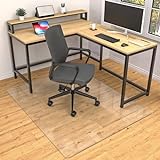 Office Chair Mat for Hard Wood Floors, 36 x 48 inches Clear Floor Mat for for Rolling Chairs, Heavy Duty Wood/Tile Floor Protectors for Home Office, Anti-Slip, Easy to Clean