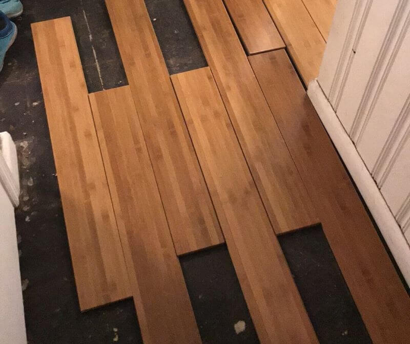 Glue down hardwood flooring